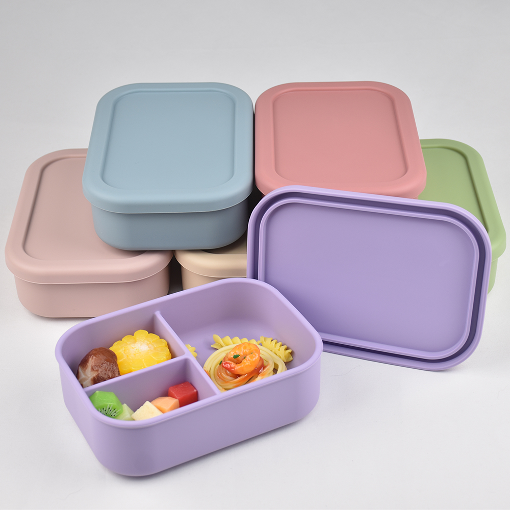 Meal Prep Ideas - 3-Compartment Food Grade Silicone Bento Lunch