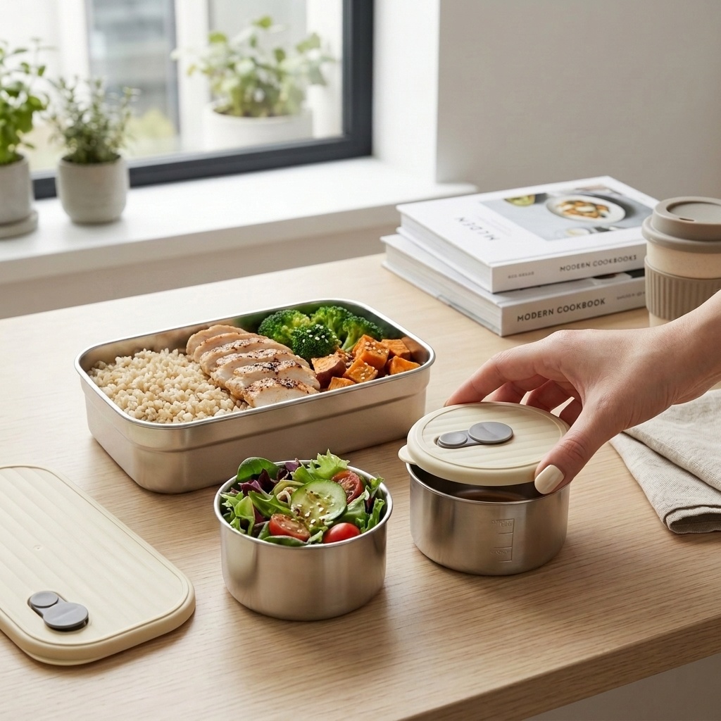 Meal Prep Recipes - Microwave Safe 304 Stainless Steel Bento