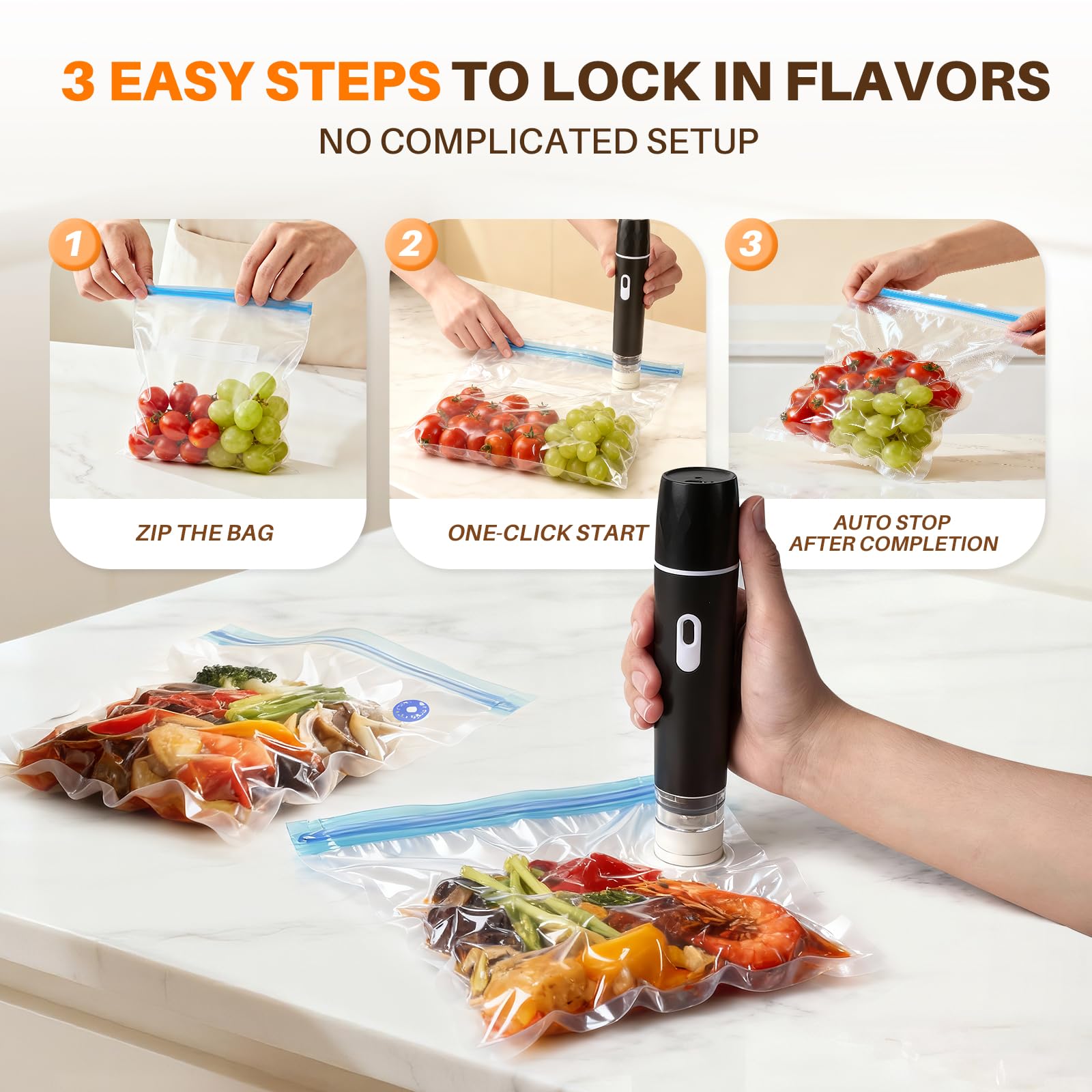Food Vacuum Sealer, 60KPA Powe - огляд і ціна Meal Prep Co