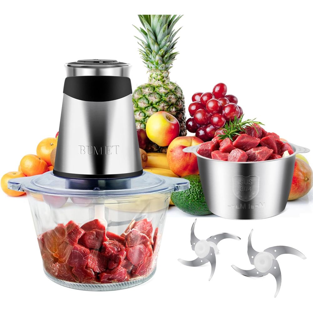 500W Meat Grinder 2x8-Cup Bowl - огляд і ціна Veggie Chopper Cup